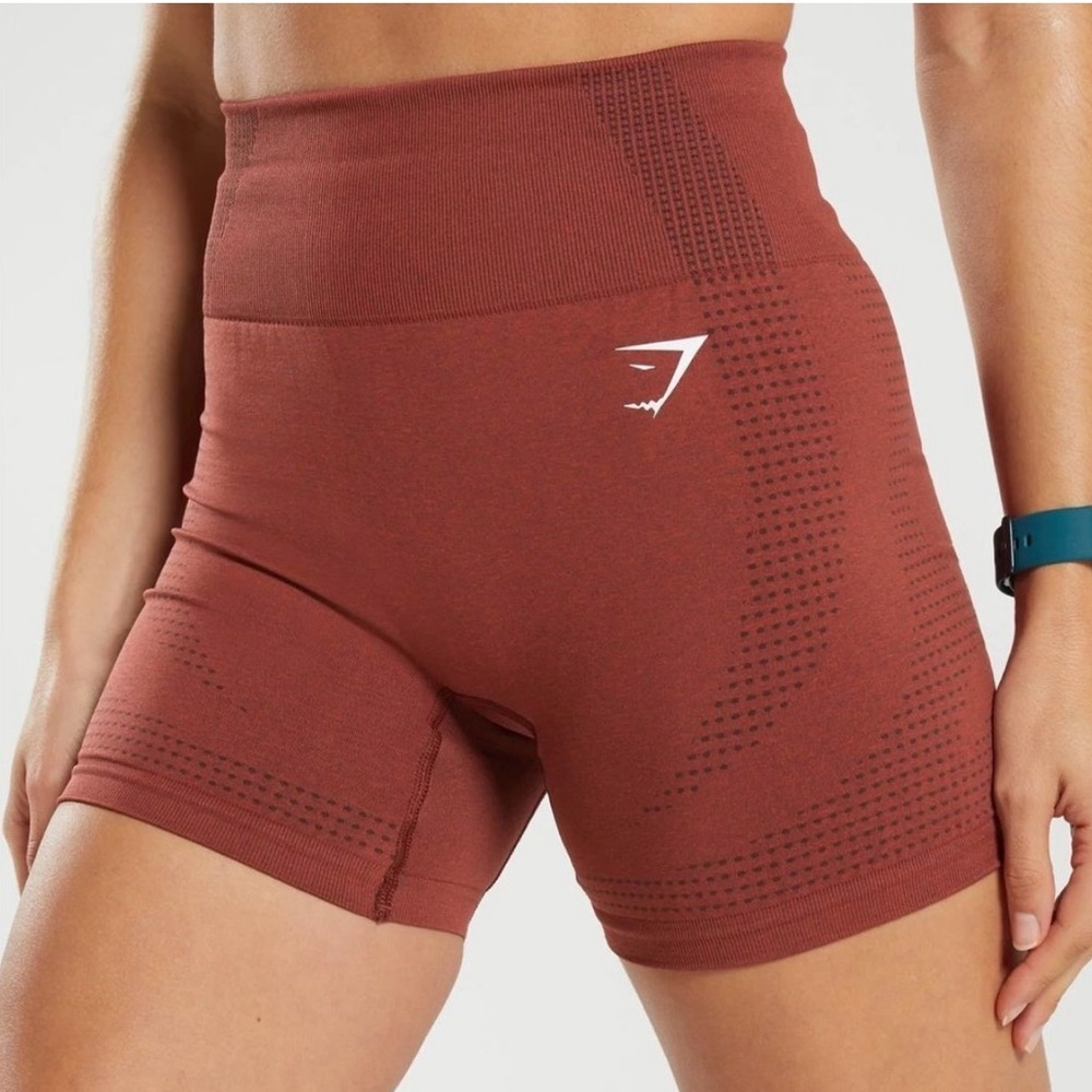 Vital seamless Gymshark Women's High-Waisted Shorts - Brown.. Used like new